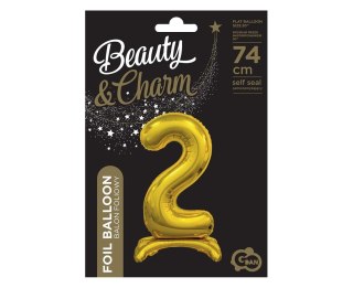 B&C STANDING FOIL BALLOON 2, GOLD, 74 CM BC-ASZ2 GODAN