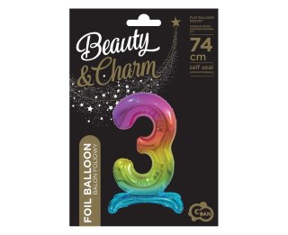 B&C FOIL BALLOON STANDING 3, RAINBOW, 74 CM BC-AST3 GODAN