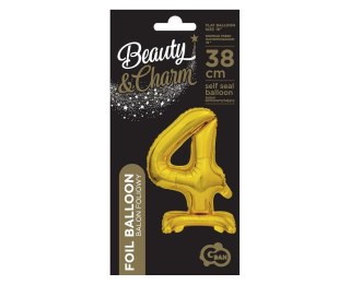 B&C FOIL BALLOON STANDING 4, GOLD, 38 CM GODAN