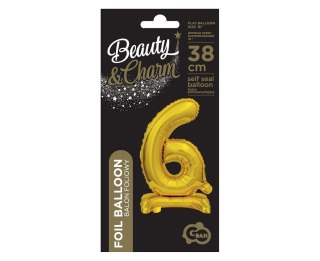 B&C FOIL BALLOON STANDING 6, GOLD, 38 CM GODAN