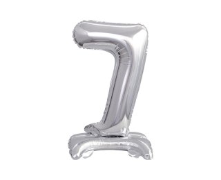 B&C FOIL BALLOON STANDING 7, SILVER, 38 CM GODAN