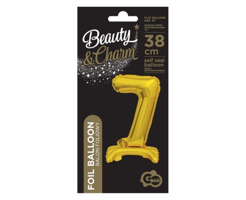 B&C FOIL BALLOON STANDING 7, GOLD, 38 CM GODAN