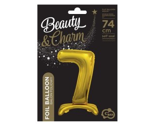 B&C FOIL BALLOON STANDING 7, GOLD, 74 CM BC-ASZ7 GODAN