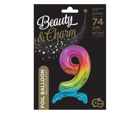 B&C FOIL BALLOON STANDING 9, RAINBOW, 74 CM BC-AST9 GODAN