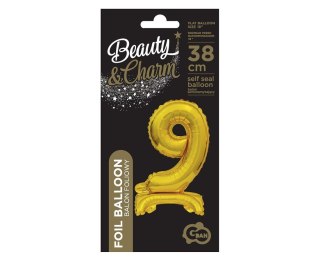 B&C FOIL BALLOON STANDING 9, GOLD, 38 CM GODAN