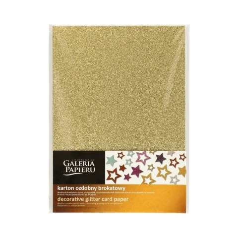 GOLD GLITTER DECORATIVE CARDBOARD A4 210G ARGO PAPER GALLERY