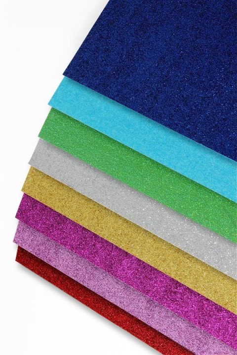 COLOR SELF-ADHESIVE GLITTER PAPER A4 MIX OF COLORS ARGO PAPER GALLERY
