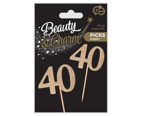 BIRTHDAY PICKERS 40 ZLO 100 GO OP6PCS PBH GODAN