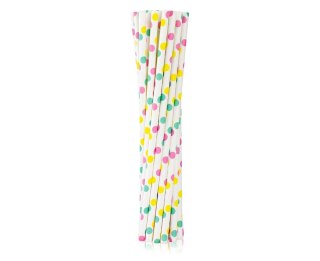 PAP STRAW TUBE. COLORFUL POTS, 6X197MM / 12 PCS. SG-RPKG12 GODAN