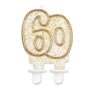 BIRTHDAY CANDLE NUMBER 60 GLITTER GODAN GODAN