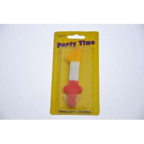 BIRTHDAY CANDLES PART TIME DIGIT 1 ARPEX D9905-1 ARPEX