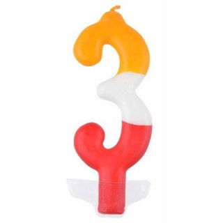 BIRTHDAY CANDLES PARTY TIME DIGIT 3 ARPEX D9905-3 ARPEX