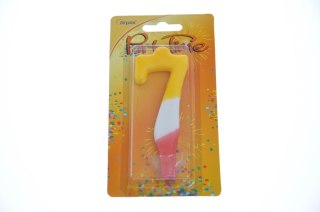 BIRTHDAY CANDLES PARTY TIME DIGIT 7 ARPEX D9905-7 ARPEX