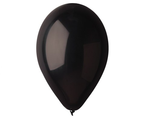 PASTEL BLACK BALLOONS, G90, 25 CM, 10 PCS. GODAN