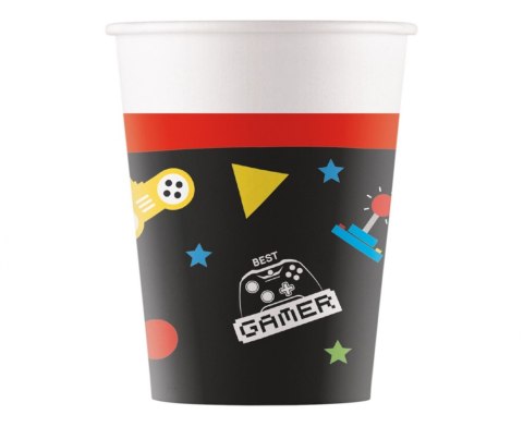 PAPER CUPS WM GAMING PARTY, 200ML, 8 PCS. GODAN