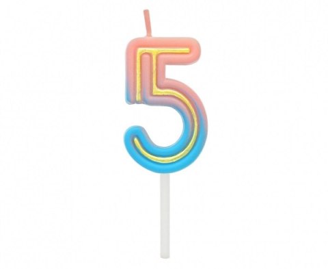 BIRTHDAY CANDLES NUMBER 5 NEON GODAN 7C-SCN5 GODAN