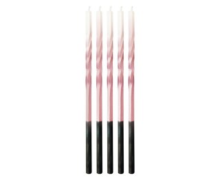 BIRTHDAY CANDLES SCREWS PACK OF 5 PCS. PINK/WHITE OMBRE GODAN 7C-SSOR GODAN