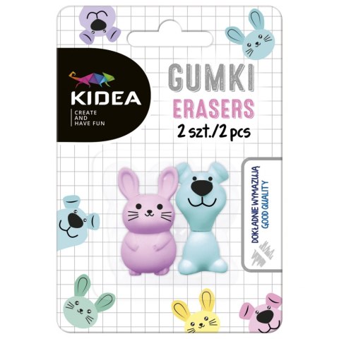 Eraser ANIMALS DERF KIDEA OP2PCS B/C DERFORM