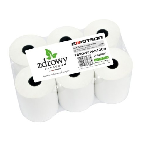 THERMAL ROLL 80MMX90MB HEALTHY RECEIPT 6 ROLLS/BOX, 36 ROLLS/CART EMERSON