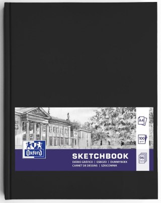 SKETCHBOOK A4 OXFORD, 96 SHEETS, BLACK HAMELIN