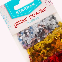 GLITTER LOOSE CANDY 6 COLORS 2G STARPAK 457120