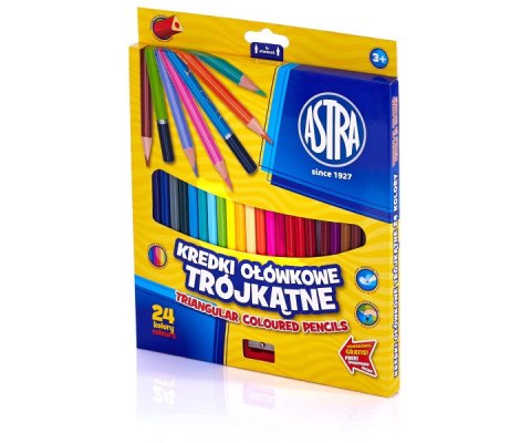 PENCILS 24 COLORS TRIANGULAR ASTRA 312110003