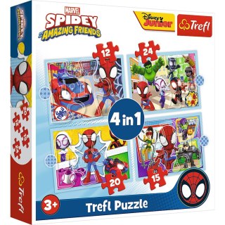 PUZZLE 4IN1 TEAM SPIDEY TREFL 34611 TR