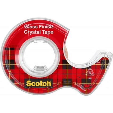 6-1975 SCOTCH? CRISTAL CLEAR - 19MMX7.5M ON 3M SCOTCH TRAY 3M