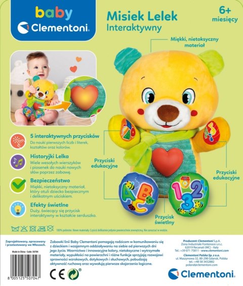 INTERACTIVE TOY BEAR LELEK CLEMENTONI 50704 CLEMENTONI