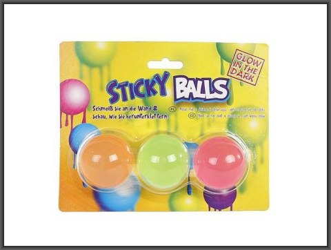 BALLS GLOW IN THE DARK 4CM 3PCS. HIPO