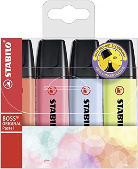 HIGHLIGHTER 4 COLORS BOSS STABILO 70/4-3 STABILO