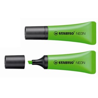 HIGHLIGHTER GREEN NEON BOX OF 10 STABILO 72/33 STABILO