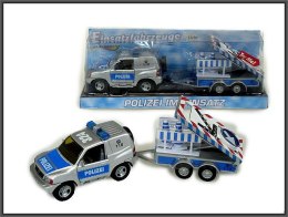 -AUTO MET 12CM POLICE WITH TRAILER HXCL009 HIPO