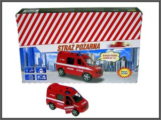 FIRE CAR METAL VAN WITH POLISH SOUND 11CM HIPO HKG092 HIPO