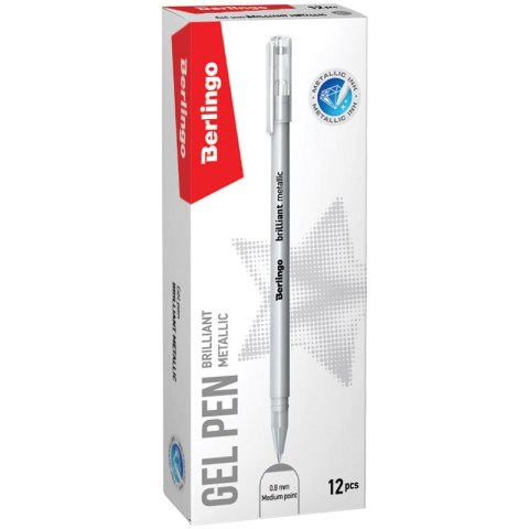 BERLINGO GEL PEN SILVER BRILLIANT METALLIC CDC SERIES