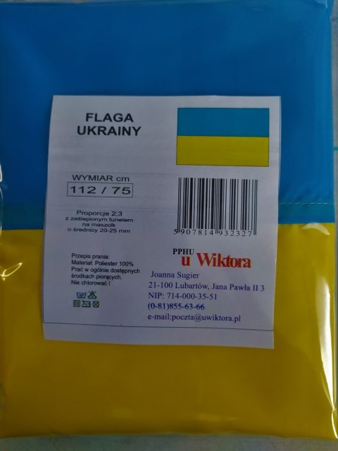 UKRAINE FLAG 750X1120 WIK FOL U VIKTOR