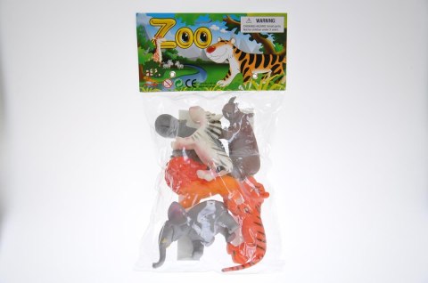 RUBBER ANIMALS WILD 6 ELEMENTS FUN HIPO 32867 HIPO