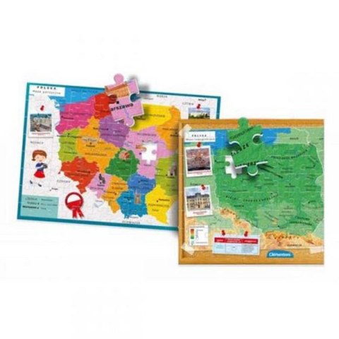 EDUCATIONAL PUZZLES DISCOVERING POLAND CLEMENTONI 50021 CLEMENTONI