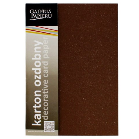 DECORATIVE CARDBOARD A4 240 G BROWN MICA METALLIC GALLERY OF PAPER PACK OF 20 PCS. ARGO 202718 ARGO