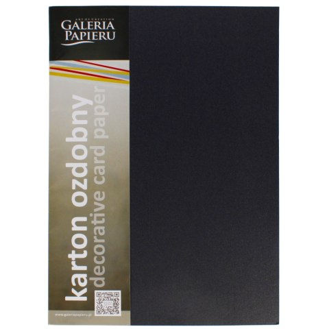 DECORATIVE CARDBOARD A4 BLACK 250G MILLENIUM GALLERY OF PAPER FOIL PACK20PCS 200717 ARGO ARGO