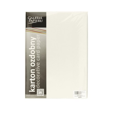 DECORATIVE CARDBOARD A4 MILLENIUM WHITE 250G ARGO PAPER GALLERY