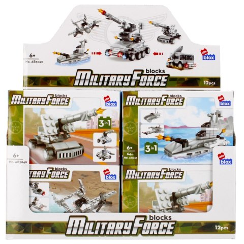 BUILDING BLOCKS 62-67 ELEMENTS MILITARY DISPLAY ALLEBLOX 492869 ALLEBLOX